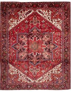 Tappeto Gorawan Stilizzato Rosso Avorio 285x358 Cm