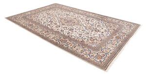 Tappeto Kashan Medaglione Floreale Avorio Blu 200x306 Cm