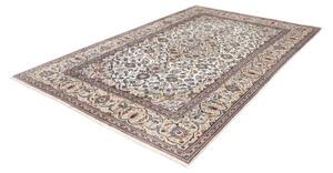 Tappeto Kashan Medaglione Floreale Avorio Blu 195x294 Cm
