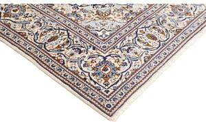 Tappeto Kashan Medaglione Floreale Avorio Blu 200x305 Cm