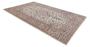 Tappeto Kashan Medaglione Floreale Avorio Blu 197x320 Cm