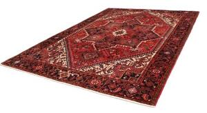 Tappeto Gorawan Stilizzato Rosso Nero 260x330 Cm