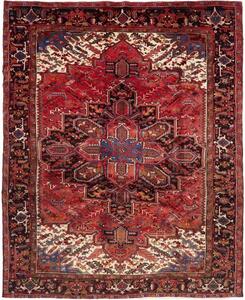 Tappeto Gorawan Stilizzato Rosso Nero 278x340 Cm