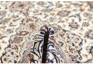 Tappeto Kashan Medaglione Floreale Avorio Blu 200x305 Cm
