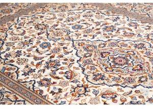 Tappeto Kashan Medaglione Floreale Avorio Blu 200x306 Cm