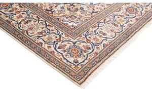 Tappeto Kashan Medaglione Floreale Avorio Blu 200x306 Cm