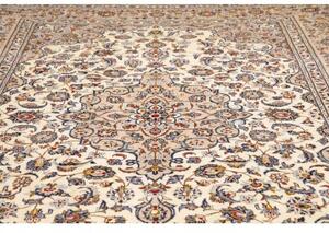 Tappeto Kashan Medaglione Floreale Avorio Blu 250x333 Cm
