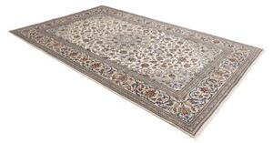 Tappeto Kashan Medaglione Floreale Avorio Blu 197x308 Cm
