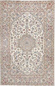 Tappeto Kashan Medaglione Floreale Avorio Blu 193x298 Cm