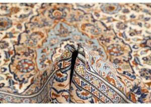 Tappeto Kashan Medaglione Floreale Avorio Blu 200x304 Cm