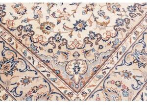 Tappeto Kashan Medaglione Floreale Avorio Blu 192x300 Cm