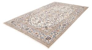 Tappeto Kashan Medaglione Floreale Avorio Blu 196x308 Cm