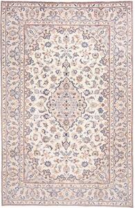 Tappeto Kashan Medaglione Floreale Avorio Blu 192x300 Cm