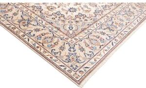 Tappeto Kashan Medaglione Floreale Avorio Blu 192x300 Cm