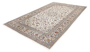 Tappeto Kashan Medaglione Floreale Avorio Blu 197x308 Cm