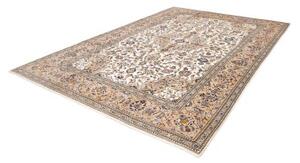 Tappeto Kashan Medaglione Floreale Avorio Beige 243x353 Cm
