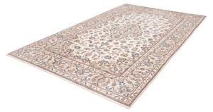 Tappeto Kashan Medaglione Floreale Avorio Blu 192x300 Cm