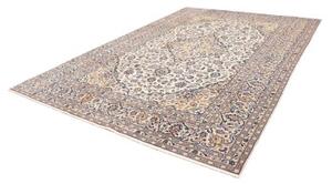 Tappeto Kashan Medaglione Floreale Avorio Blu 246x350 Cm