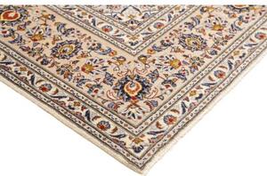 Tappeto Kashan Medaglione Floreale Avorio Blu 250x333 Cm