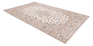Tappeto Kashan Medaglione Floreale Avorio Blu 192x300 Cm