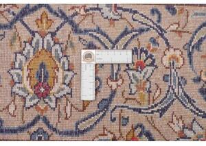 Tappeto Kashan Medaglione Floreale Avorio Blu 200x300 Cm
