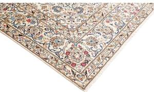 Tappeto Kashan Medaglione Floreale Avorio Blu 193x298 Cm
