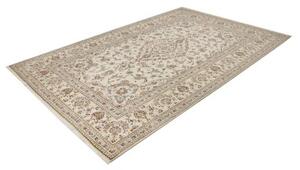 Tappeto Kashan Medaglione Floreale Avorio Blu Scuro 200x308 Cm