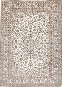 Tappeto Kashan Medaglione Floreale Avorio Blu 248x346 Cm