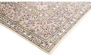 Tappeto Kashan Medaglione Floreale Avorio Rosa Antico 248x340 Cm
