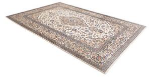 Tappeto Kashan Medaglione Floreale Avorio Blu 200x297 Cm
