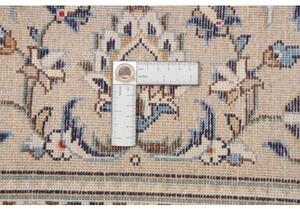 Tappeto Kashan Medaglione Floreale Avorio Blu Scuro 207x314 Cm