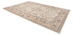 Tappeto Kashan Medaglione Floreale Avorio Blu 243x353 Cm