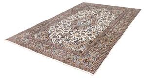Tappeto Kashan Medaglione Floreale Avorio Blu 200x297 Cm