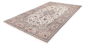 Tappeto Kashan Medaglione Floreale Avorio Blu 203x315 Cm