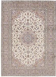 Tappeto Kashan Medaglione Floreale Avorio Rosa Antico 248x340 Cm