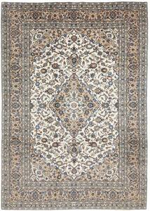 Tappeto Kashan Medaglione Floreale Avorio Blu 247x354 Cm