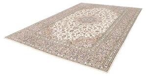Tappeto Kashan Medaglione Floreale Avorio Rosa Antico 248x340 Cm