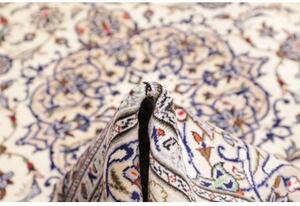 Tappeto Kashan Medaglione Floreale Avorio Blu 203x315 Cm