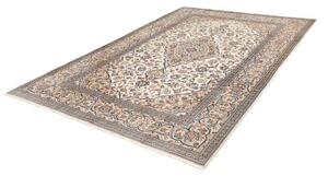 Tappeto Kashan Medaglione Floreale Avorio Blu 200x297 Cm