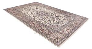 Tappeto Kashan Medaglione Floreale Avorio Blu 203x315 Cm