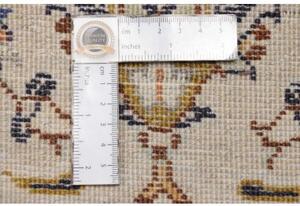 Tappeto Kashan Medaglione Floreale Avorio Blu Scuro 200x308 Cm
