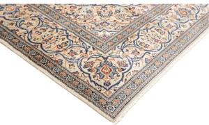 Tappeto Kashan Medaglione Floreale Avorio Blu 200x297 Cm