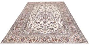 Tappeto Kashan Medaglione Floreale Avorio Blu 203x315 Cm