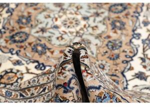 Tappeto Kashan Medaglione Floreale Avorio Blu 247x354 Cm