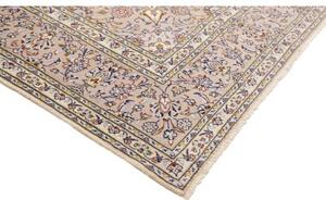 Tappeto Kashan Medaglione Floreale Avorio Tortora 245x340 Cm