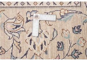 Tappeto Kashan Medaglione Floreale Avorio Blu Cobalto 240x340 Cm