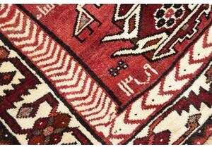 Tappeto Lori Stilizzato Rosso Scuro Nero 160x230 Cm