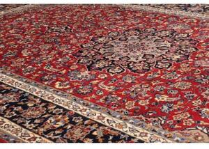 Tappeto Nadjafabad Medaglione Floreale Rosso Blu Notte 255x390 Cm