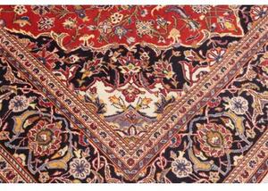 Tappeto Ardakan Medaglione Floreale Rosso Blu Notte 204x316 Cm