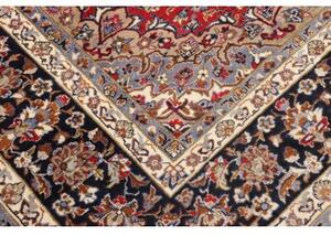 Tappeto Nadjafabad Medaglione Floreale Rosso Blu Notte 255x390 Cm